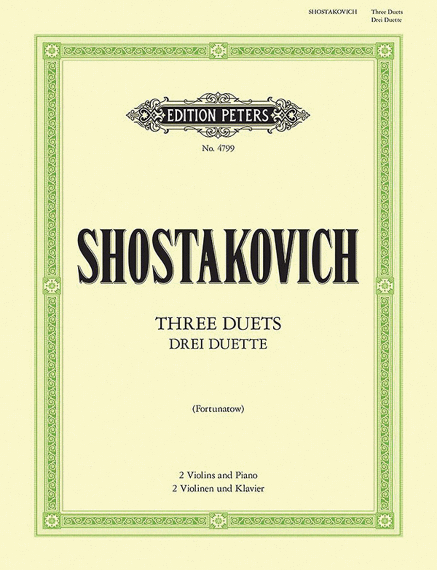Drei Duette - 2 Violins and Piano String Duet scores gallery preview page 1