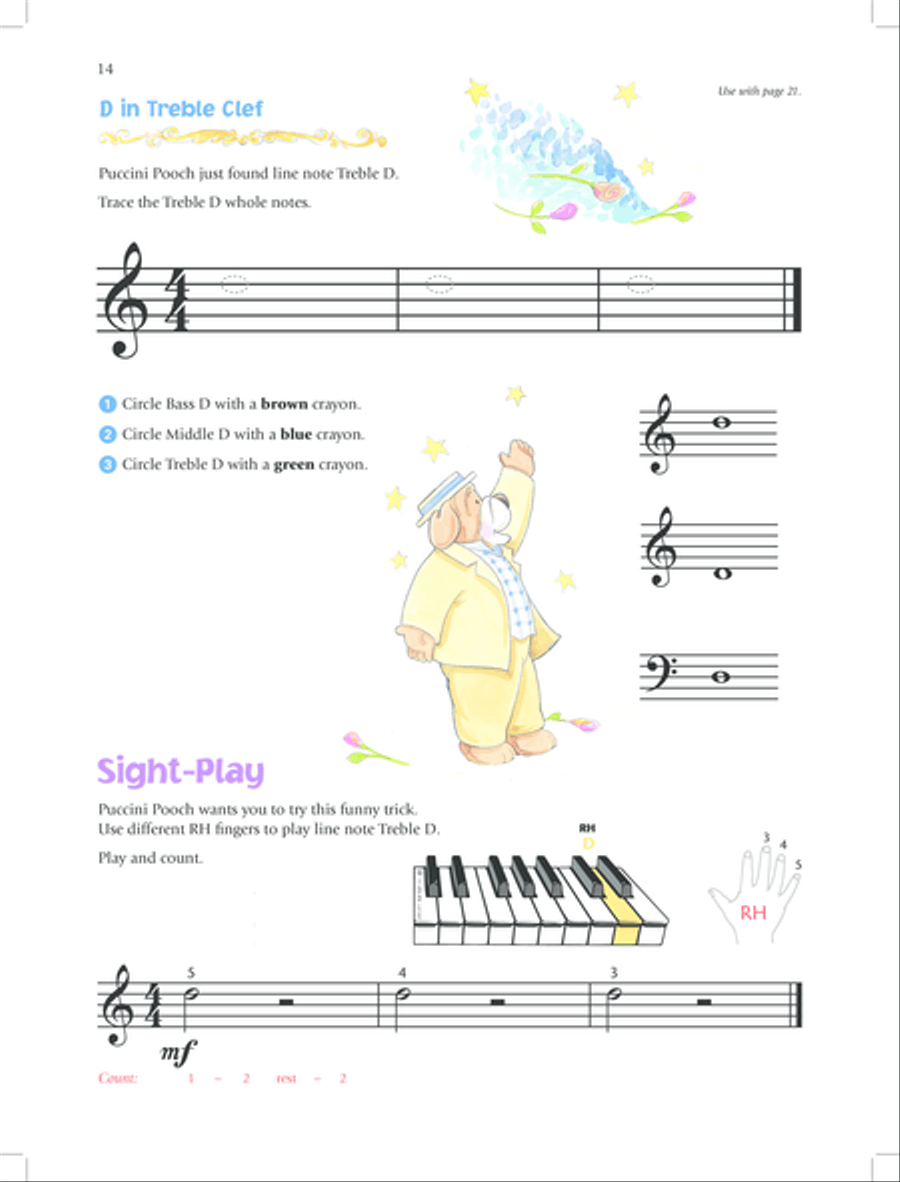 Music for Little Mozarts Notespeller & Sight-Play Book, Book 4 Piano Method scores gallery preview page 17