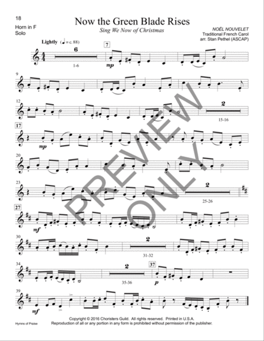 Hymns of Praise - Horn(s) in F Piano Accompaniment scores gallery preview page 2