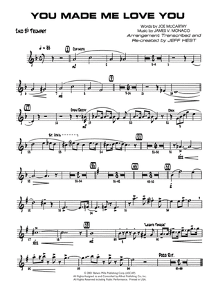 Book cover for You Made Me Love You (I Didn't Want to Do It): 2nd B-flat Trumpet
