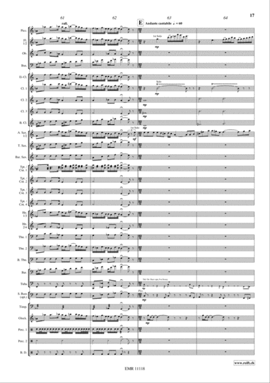 3 Moments Of Happiness Concert Band scores gallery preview page 18