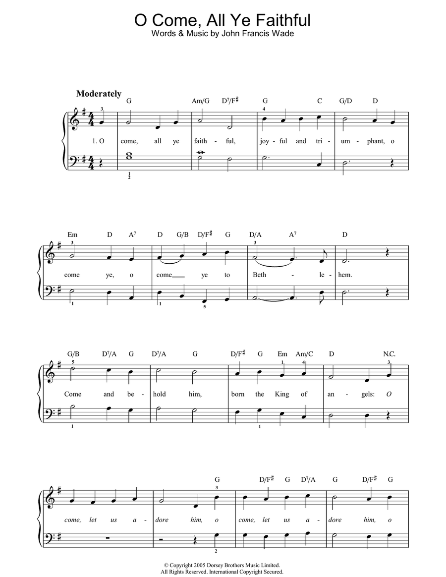 O Come, All Ye Faithful (Adeste Fideles) Guitar scores gallery preview page 1