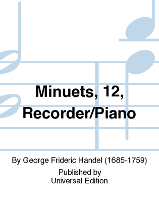 Minuets, 12, Recorder/Piano