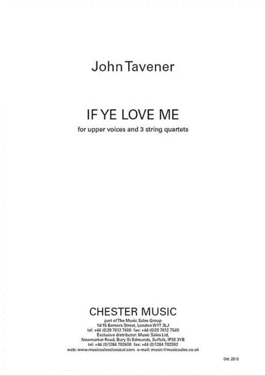 If Ye Love Me Choir scores gallery preview page 1