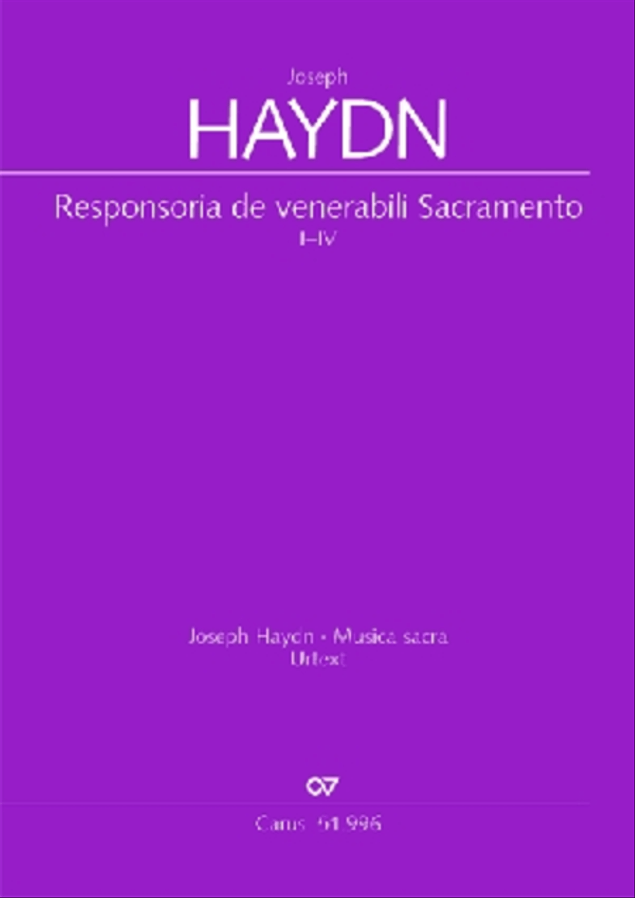 Responsoria de venerabili Sacramento 4-Part scores gallery preview page 1