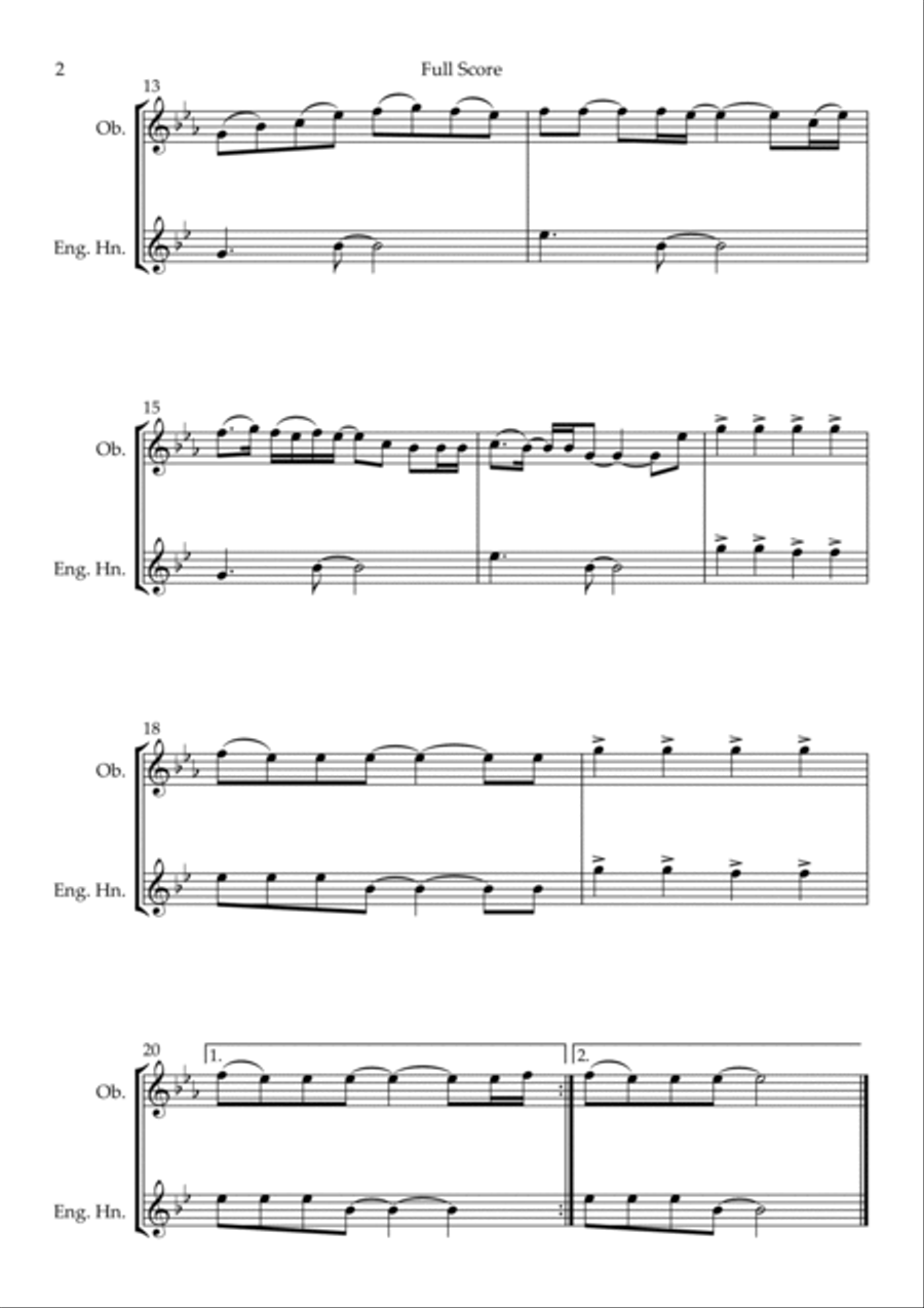 No Place Woodwind Duet scores gallery preview page 2