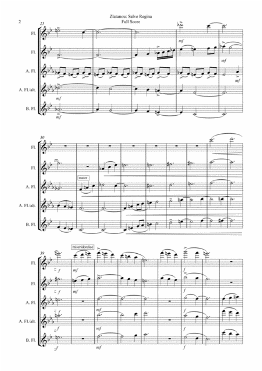 SALVE REGINA for flute Quartett image number null