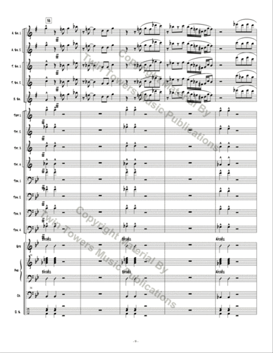 Espionage 1 Espionage 1 Jazz Ensemble scores gallery preview page 10