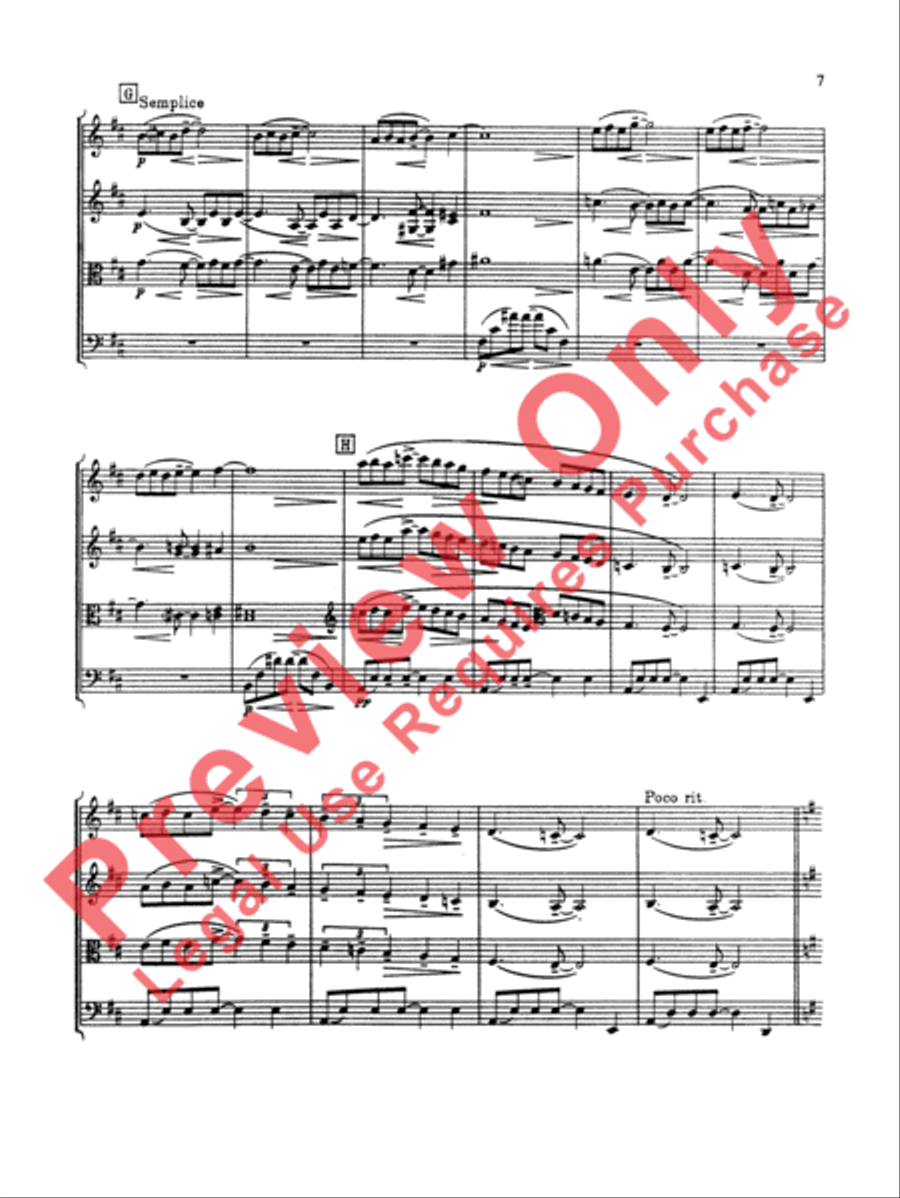 Lullaby - String Quartet String Quartet scores gallery preview page 8