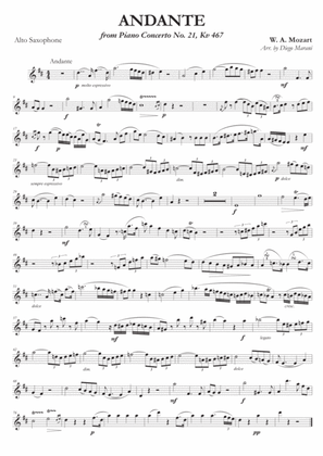 Andante from Concerto No. 21 for Alto Saxophone and Piano