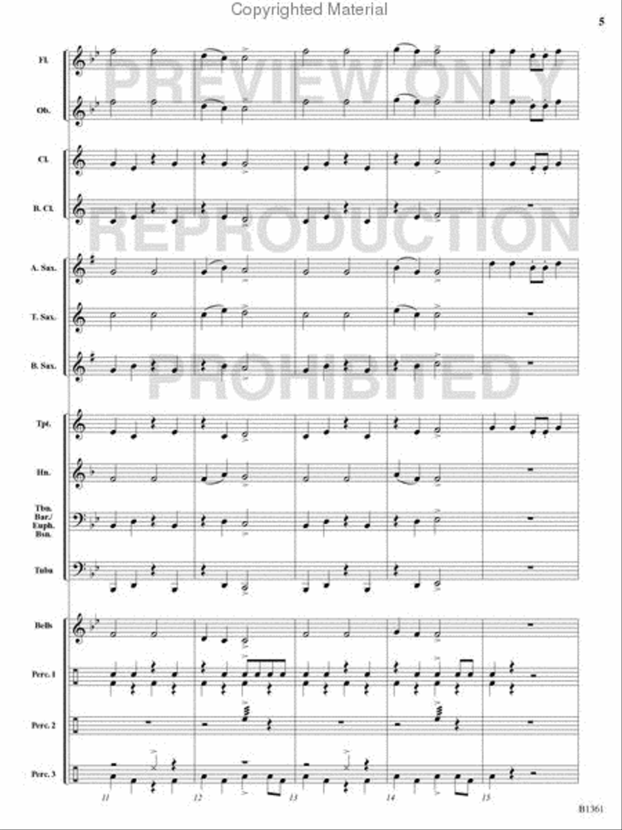 Cowboy Cattle Drive Cowboy Cattle Drive Concert Band scores gallery preview page 4