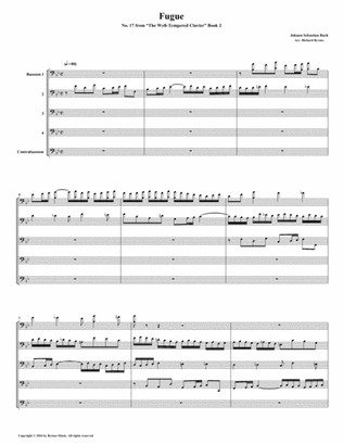 Fugue 17 from Well-Tempered Clavier, Book 2 (Bassoon Quintet)