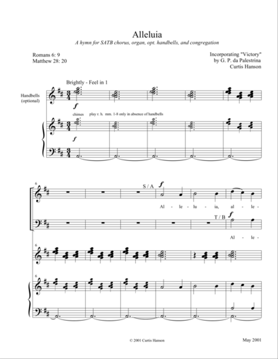 Alleluia (SATB) Alleluia (SATB) 4-Part scores gallery preview page 1