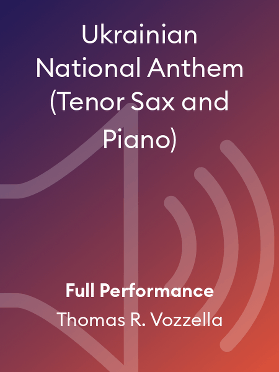 Ukrainian National Anthem (Tenor Sax and Piano) Tenor Saxophone scores gallery preview page 1