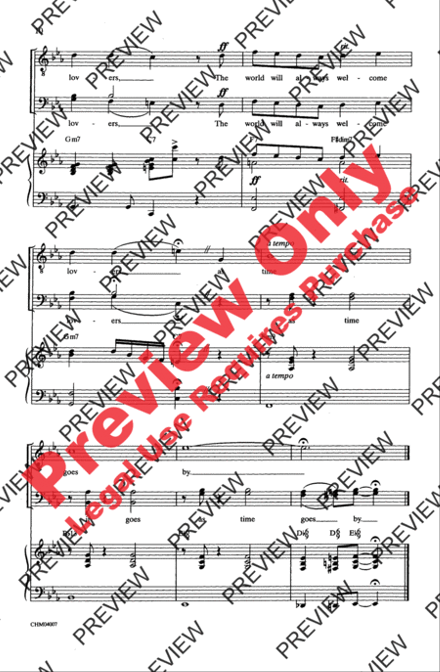 As Time Goes By Men's Choir scores gallery preview page 9