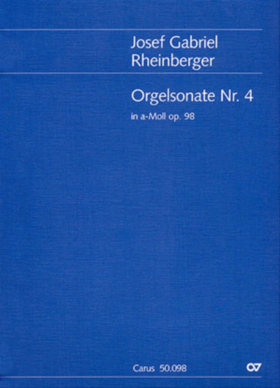 Book cover for Organ Sonata No. 4 in A minor