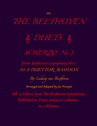 Book cover for The Beethoven Duets For Bassoon Scherzo No. 3