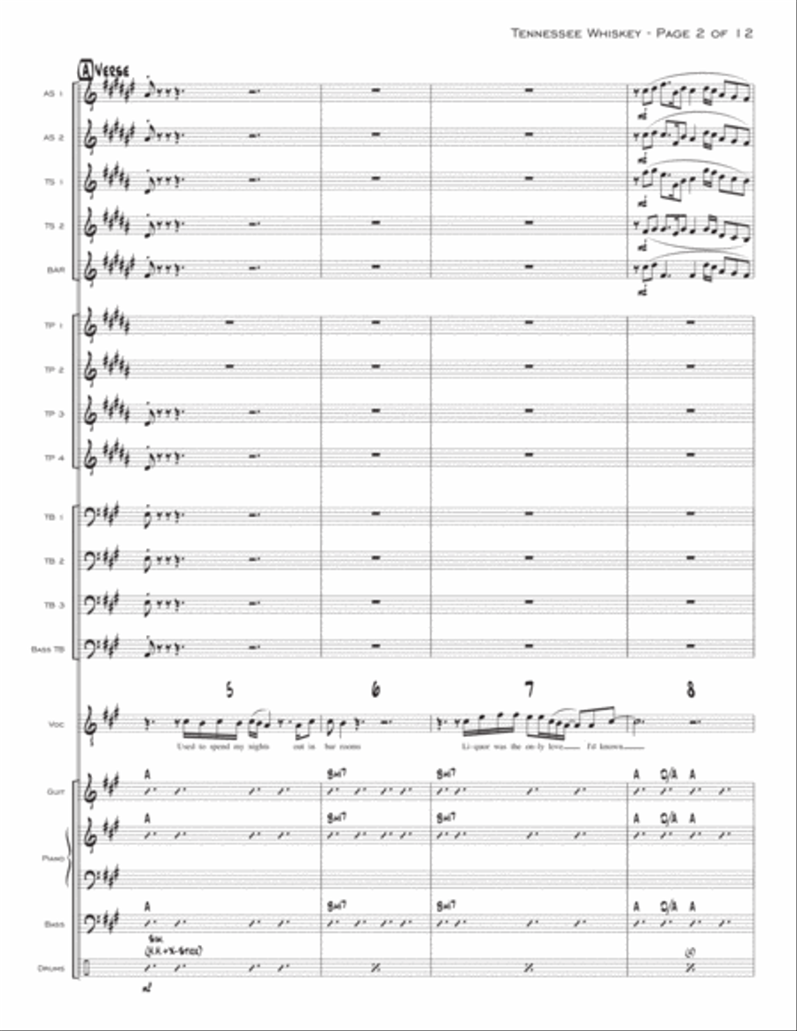 (Smooth As) Tennessee Whiskey Jazz Ensemble scores gallery preview page 2