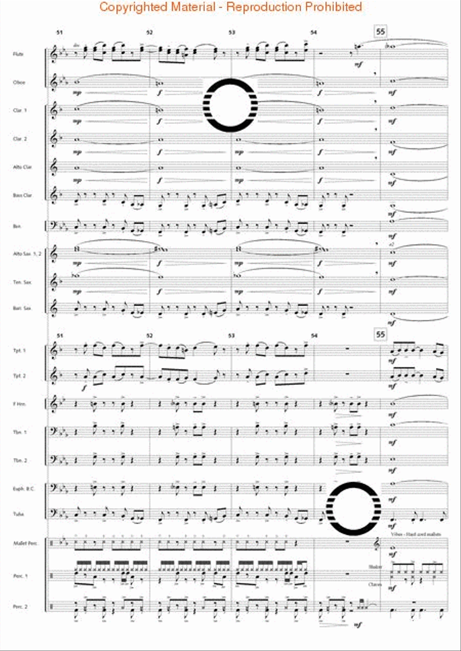 Bossa Nova Breeze Concert Band scores gallery preview page 12