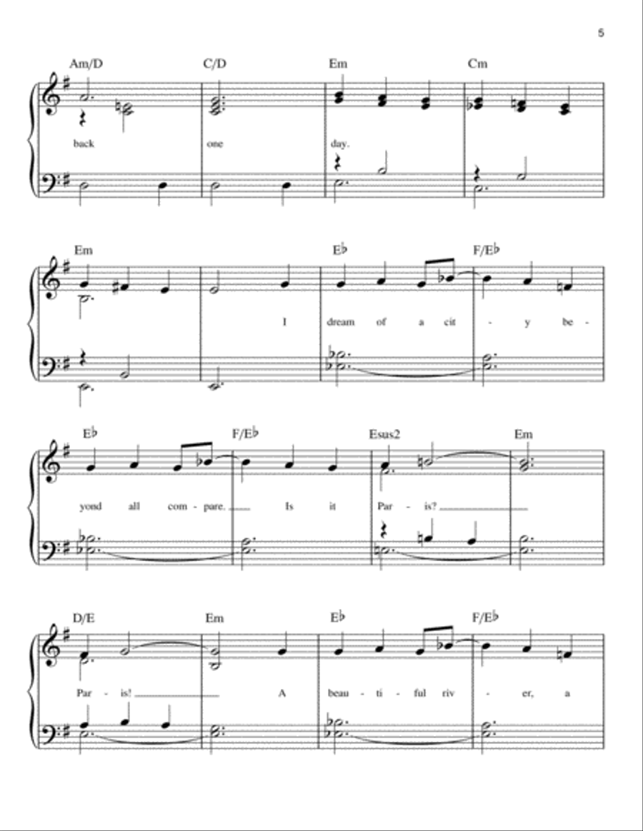 In My Dreams Easy Piano scores gallery preview page 5