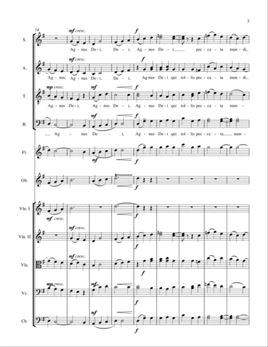 Agnus Dei Agnus Dei 4-Part scores gallery preview page 3