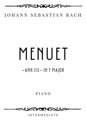 Book cover for J.S. Bach - Menuet in F Major (BWV 113) - Intermediate