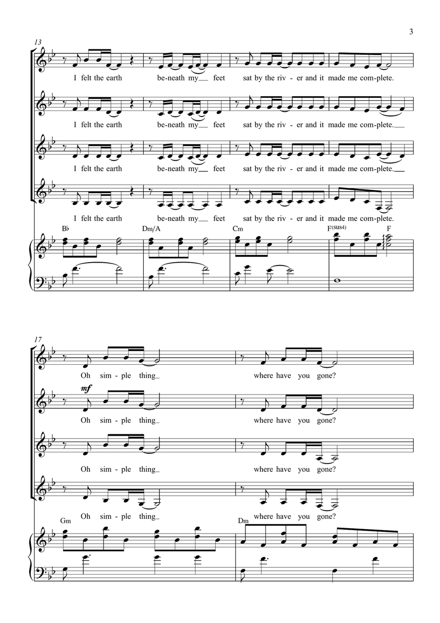 Somewhere Only We Know SSAA scores gallery preview page 3