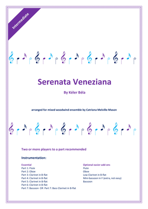 Serenata Veneziana (Kéler Béla) – arranged for woodwind ensemble