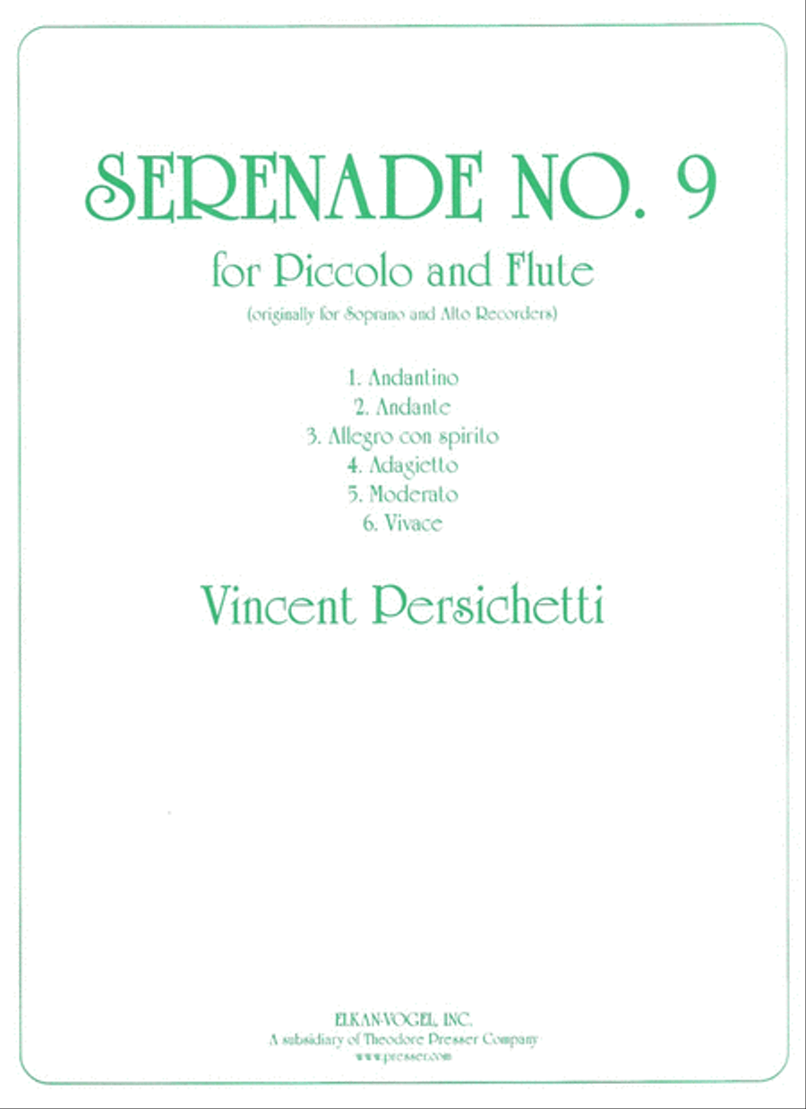 Serenade No. 9 Chamber Music scores gallery preview page 1