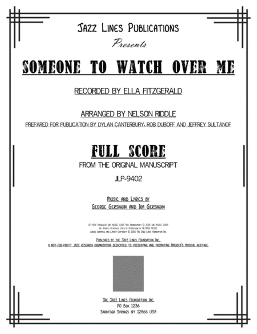 Someone to Watch Over Me Orchestra scores gallery preview page 2