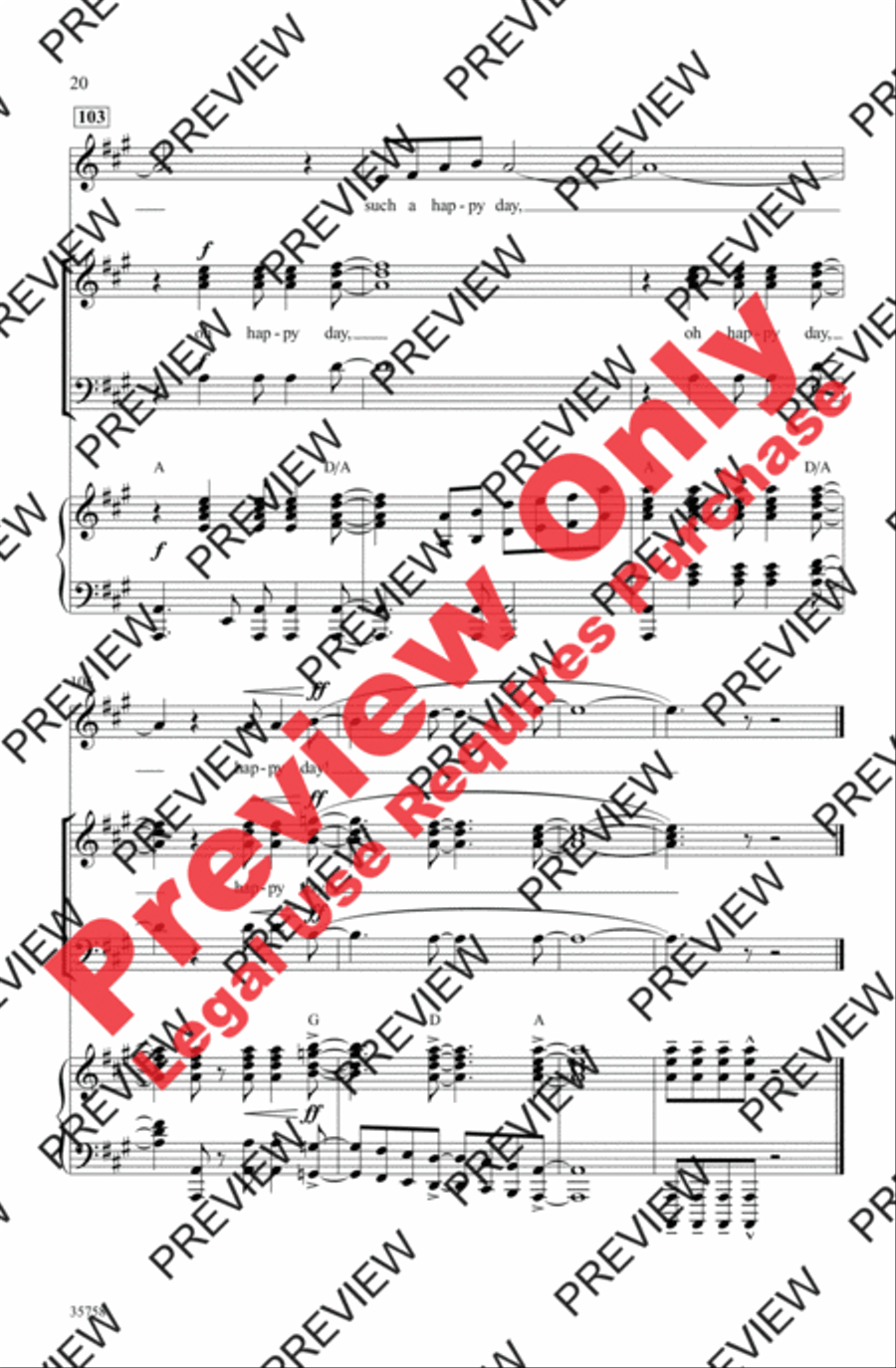 Oh Happy Day Oh Happy Day 3-Part scores gallery preview page 20