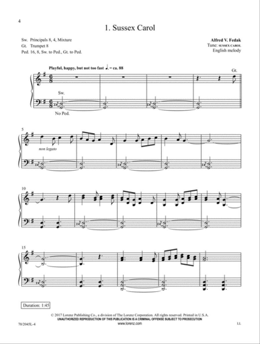 A Ring of Carols Organ Solo scores gallery preview page 2