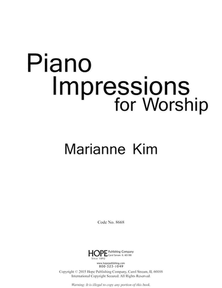 Piano Impressions For Worship