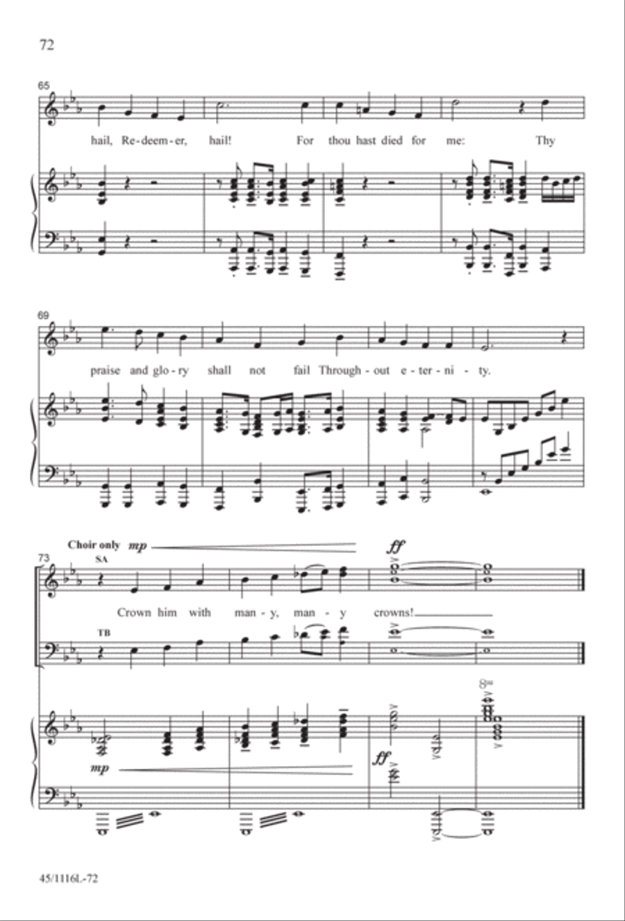 12 Anthems for about 12 Singers 3-Part scores gallery preview page 72