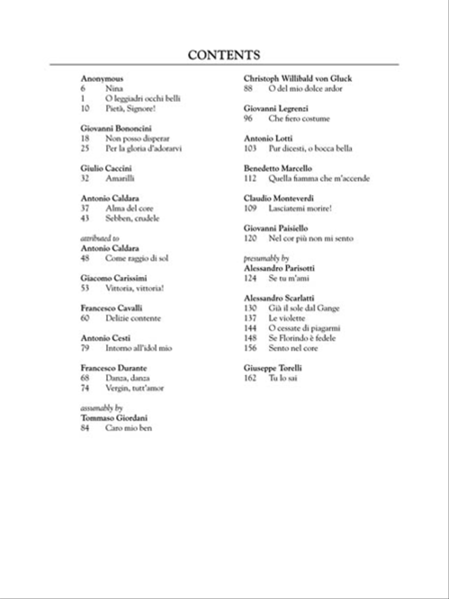 28 Italian Songs & Arias of the 17th & 18th Centuries High Voice scores gallery preview page 5