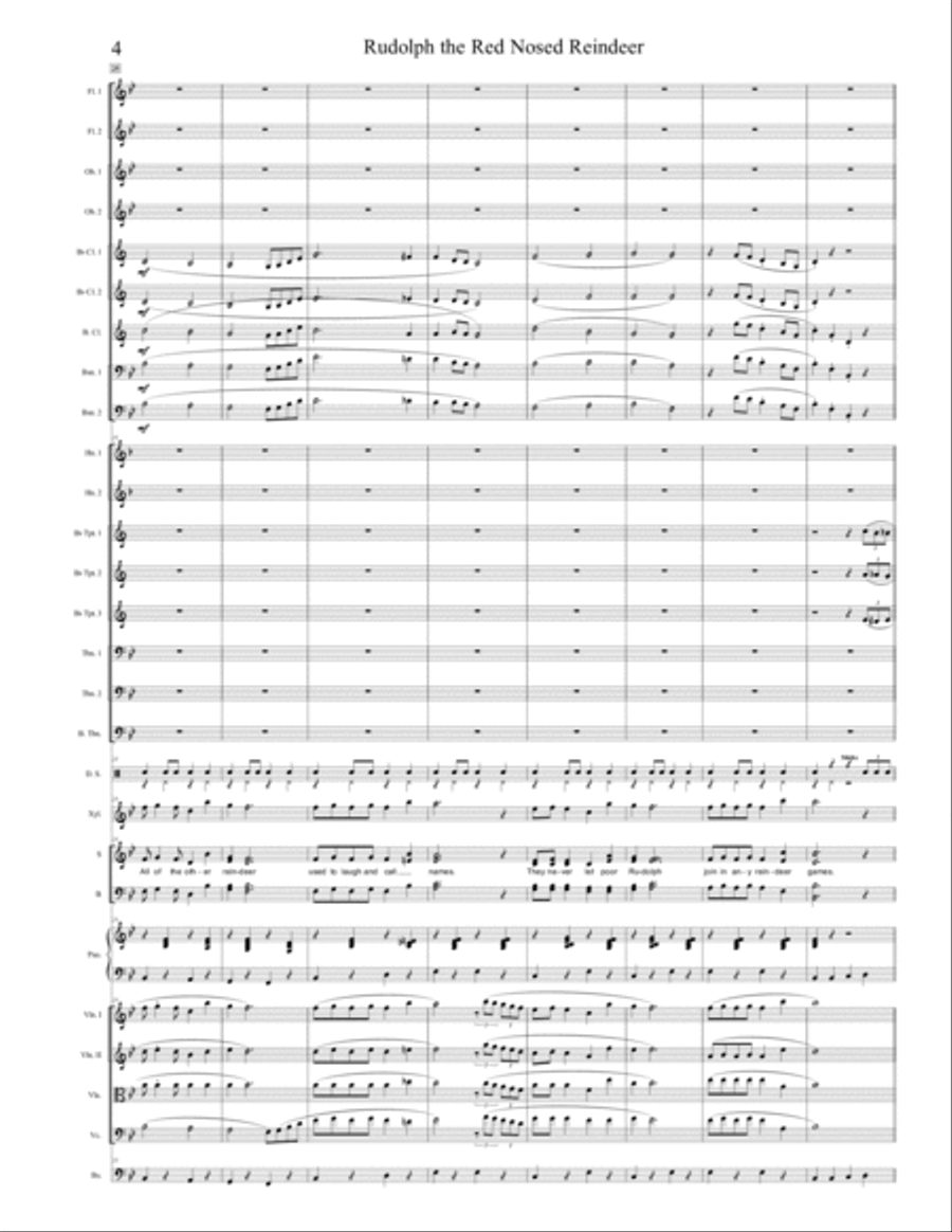 Rudolph The Red-nosed Reindeer Full Orchestra scores gallery preview page 5