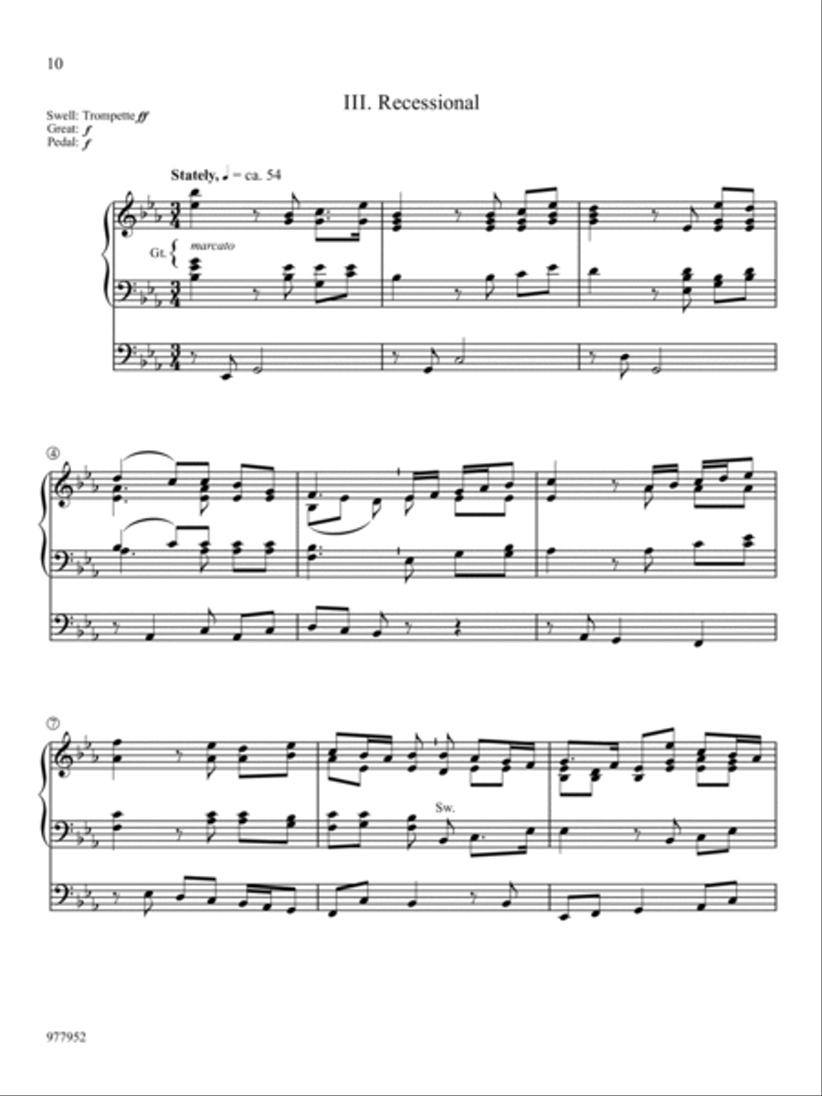 In Christ Alone: Three Settings for Organ Organ Solo scores gallery preview page 4
