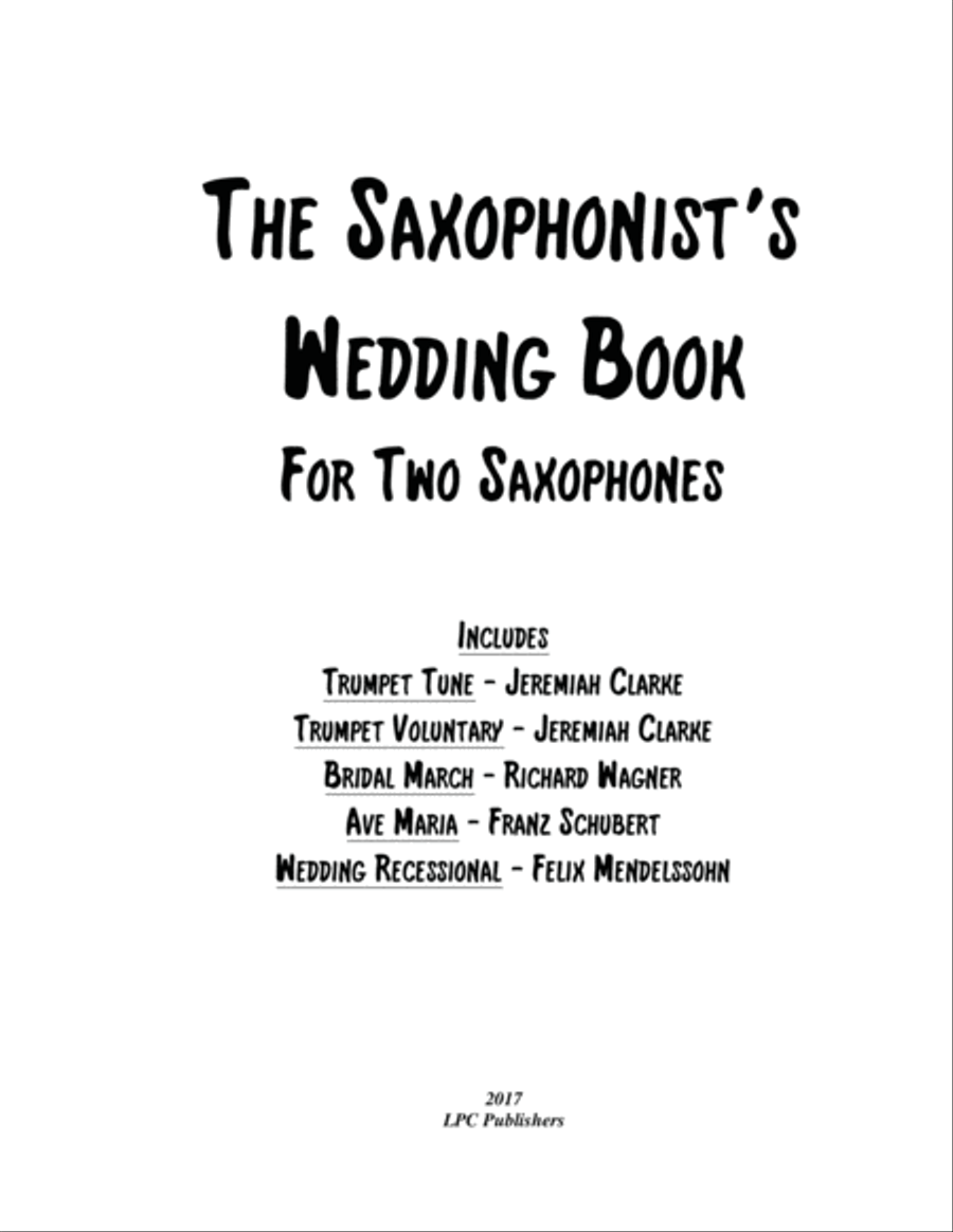 The Saxophonist's Wedding Book Woodwind Duet scores gallery preview page 1