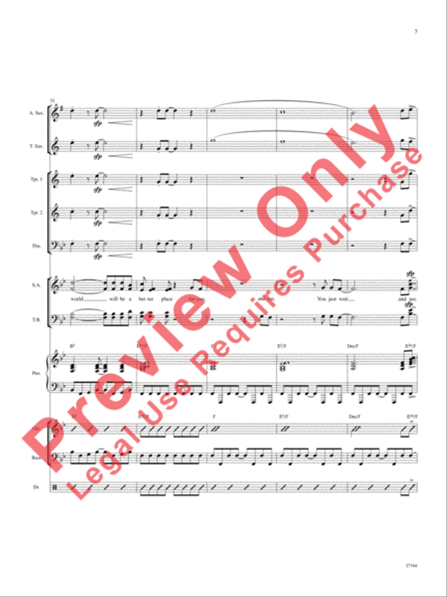 Put a Little Love in Your Heart Choir scores gallery preview page 8