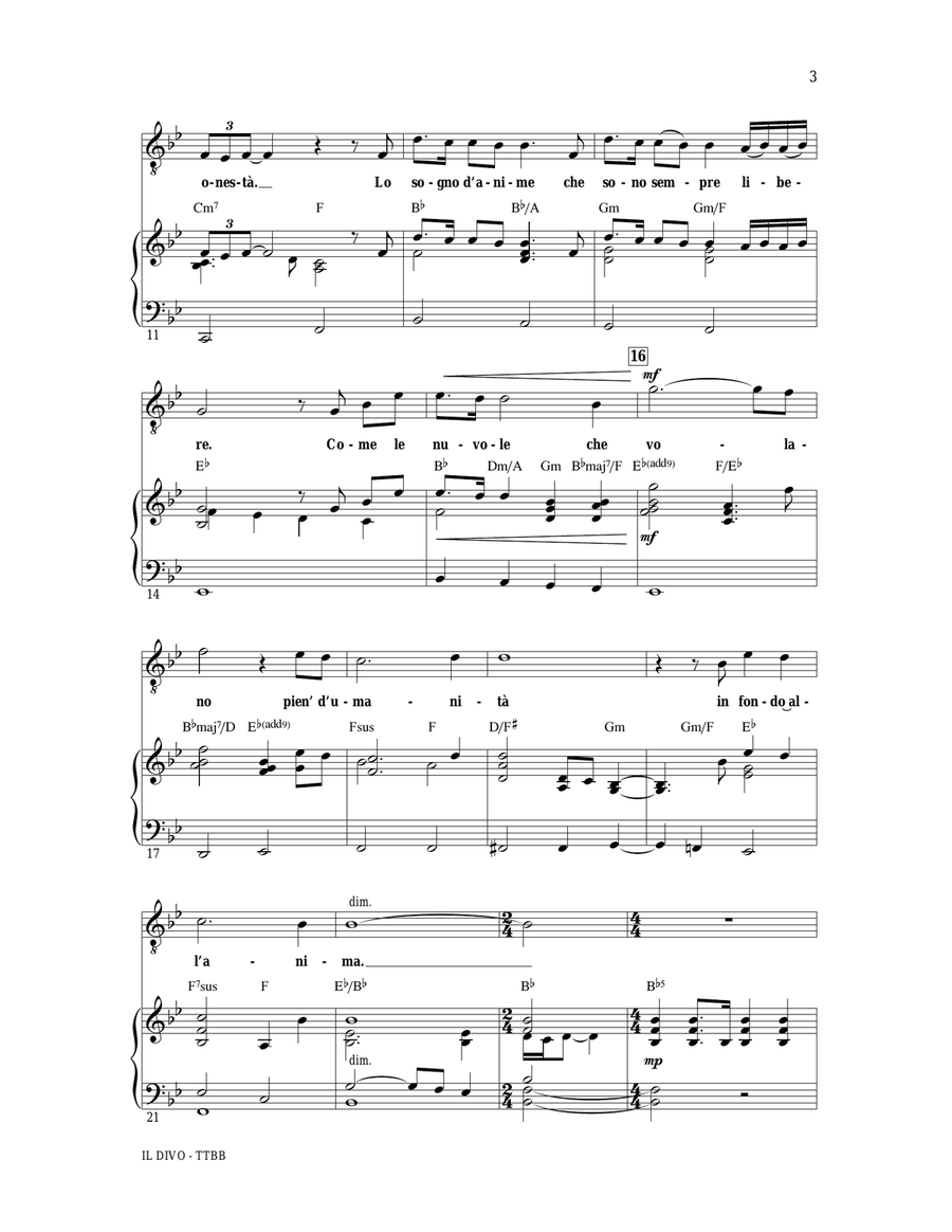Nella Fantasia (In My Fantasy) TTBB scores gallery preview page 2