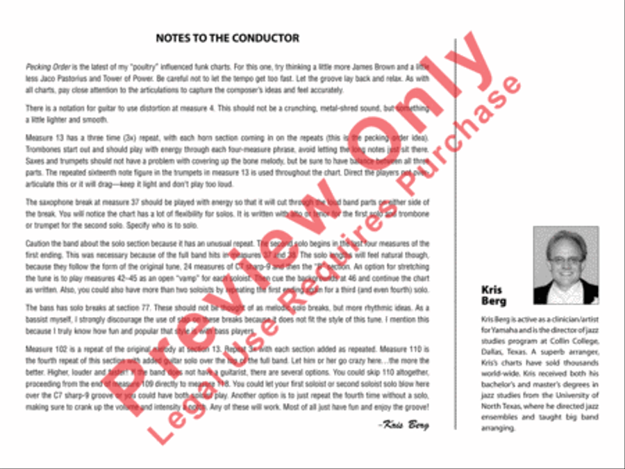 Pecking Order Jazz Ensemble scores gallery preview page 3