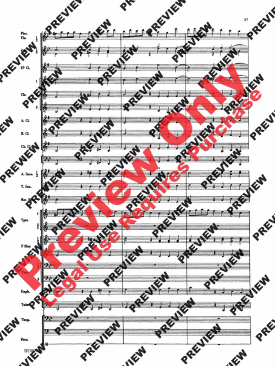 Water Music Suite Concert Band scores gallery preview page 57