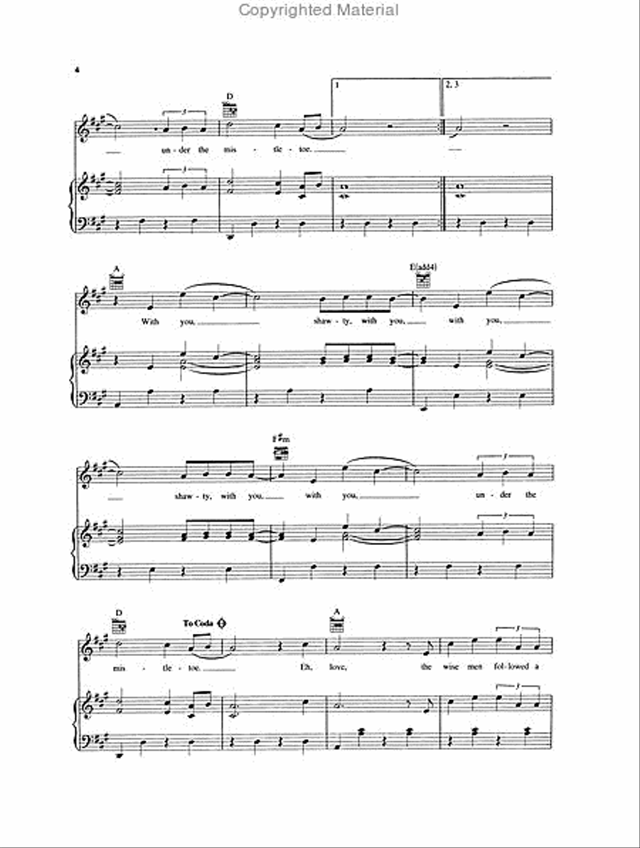 Mistletoe Piano, Vocal, Guitar scores gallery preview page 3