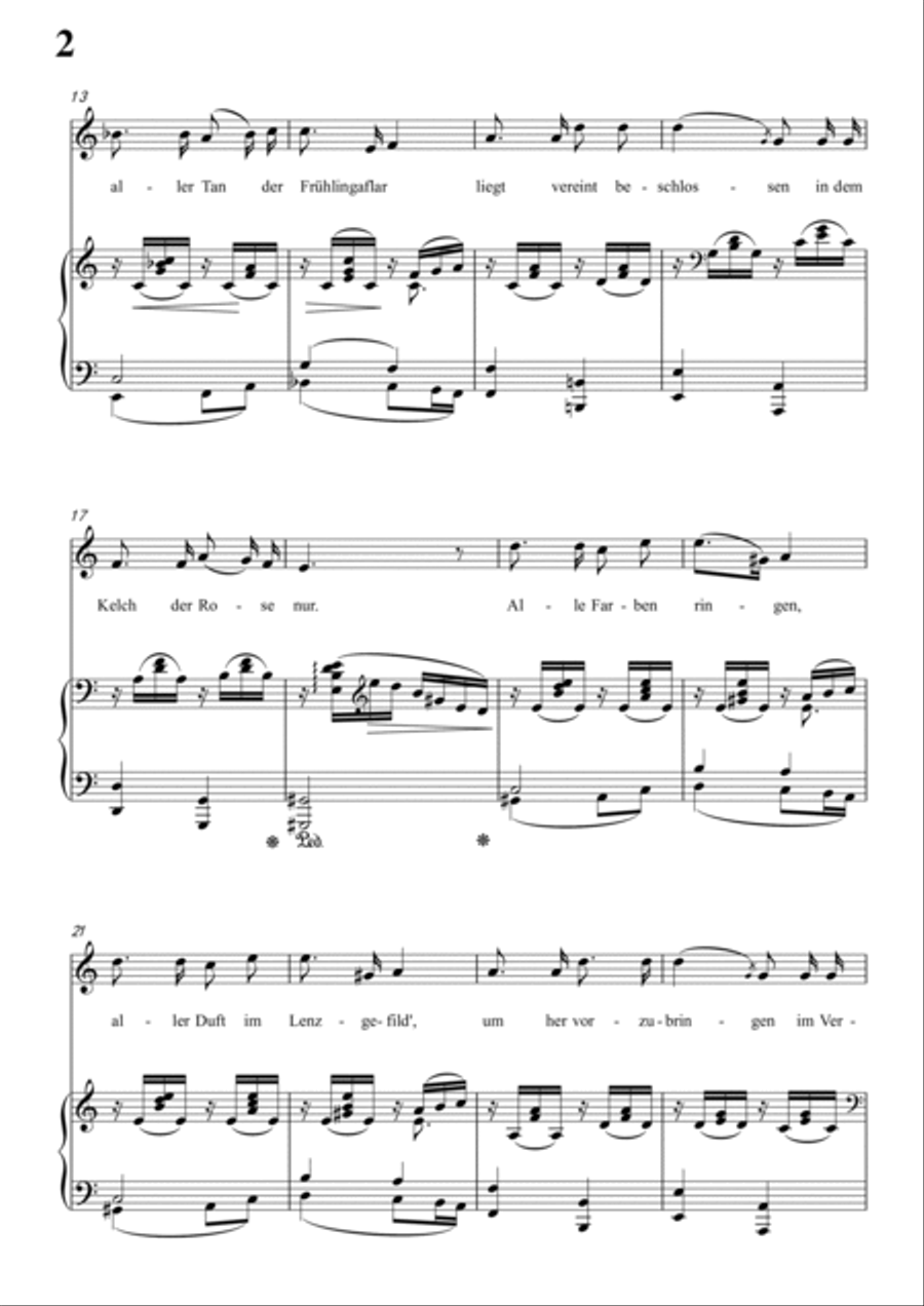 Schumann-Rose,Meer und Sonne in C Major for Voice and Piano Voice Solo scores gallery preview page 3