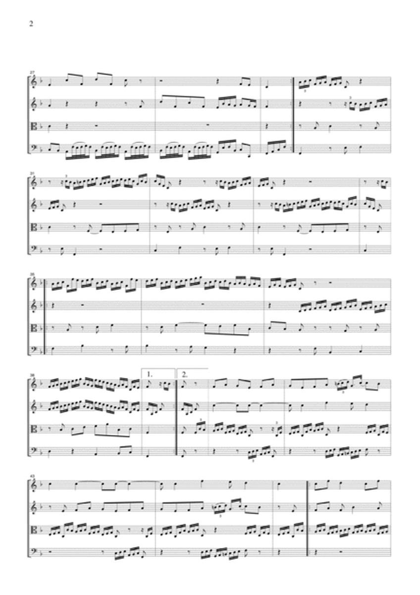 Handel Harmonious Blacksmith, for string quartet, CH112 image number null