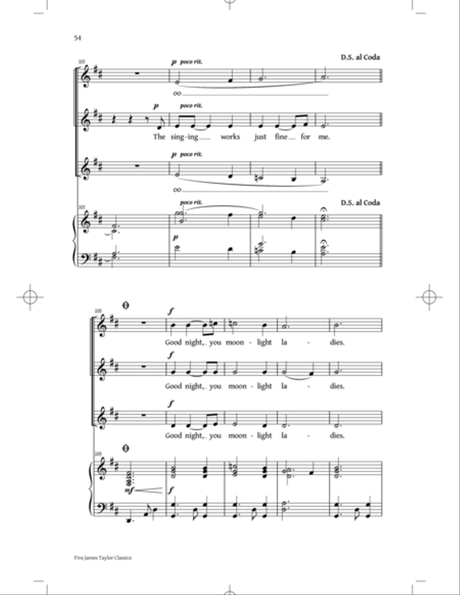 You've Got A Friend: Five James Taylor Classics SSA scores gallery preview page 52