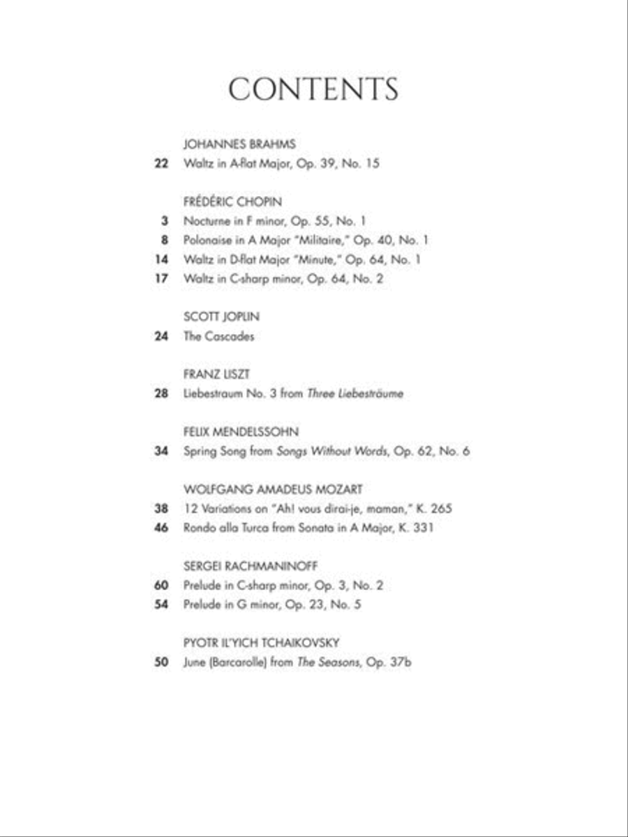 Classical Piano Masters - Upper Intermediate Level Piano Solo scores gallery preview page 3