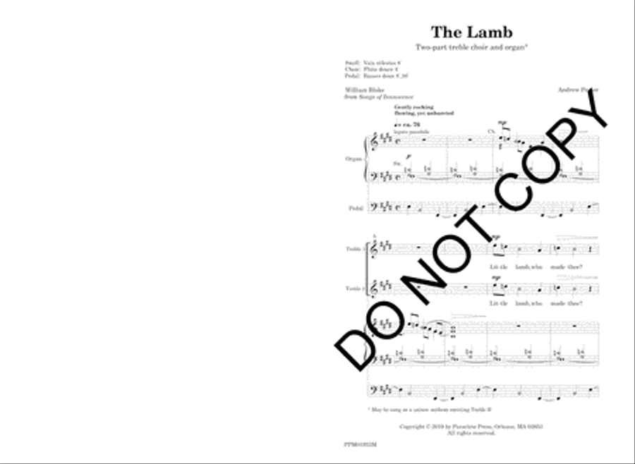 The Lamb 2-Part scores gallery preview page 4