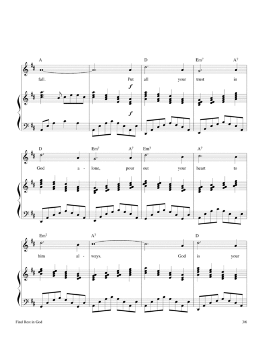Find Rest in God (Psalm 62) Piano, Vocal, Guitar scores gallery preview page 3