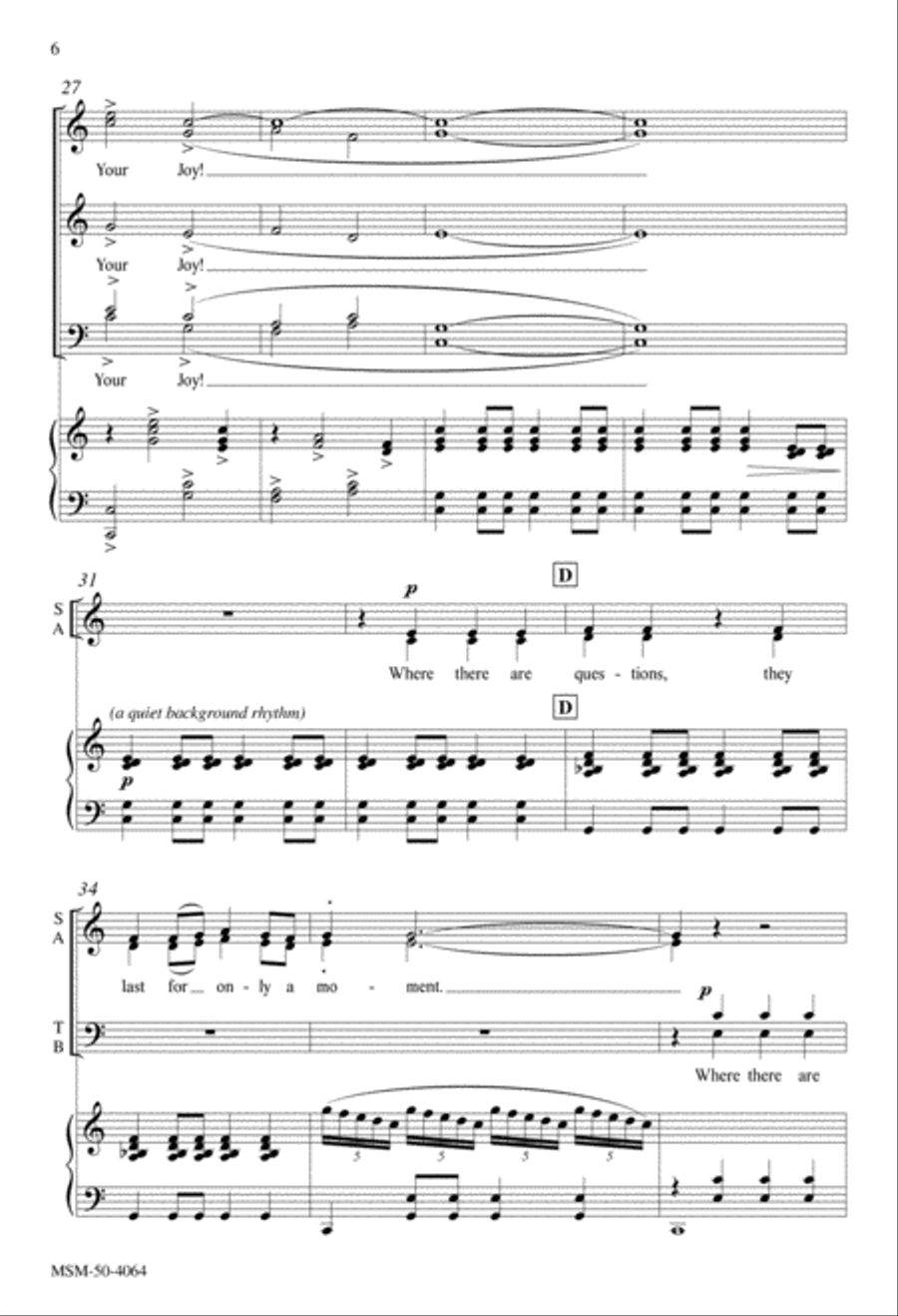 There Is Joy in the Morning! Divisi scores gallery preview page 5
